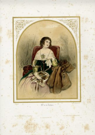 Antique Print-MADAME-DE-LA-VALLIERE-FASHION-PORTRAIT-Regnier-Numa-ca. 1845-1855