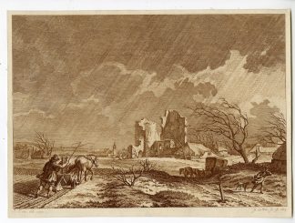 Antique Master Print-MARCH-SPRING-LENTEMAAND-STORM-De Wit-Cats-1805