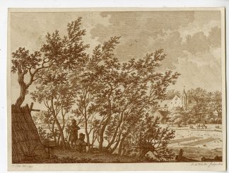 Antique Master Print-OKTOBER-WINE MONTH-BIRD-CATCHERS-De Wit-Cats-1807