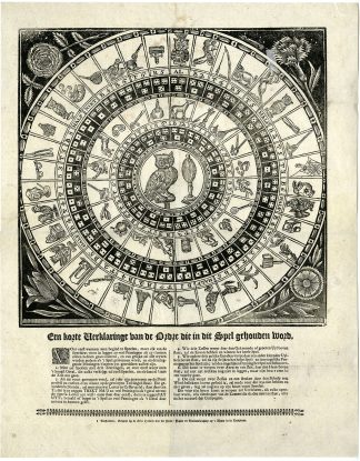 Antique Print-UILENSPEL-OWL GAME-WOODCUT-GAME-Numan-c.1790-1810