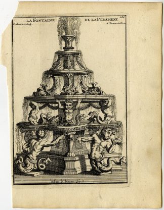 Antique Print-LA-FONTAINE-DE-LA-PYRAMIDE-PLATE-142-Thomassin-Girardon-1694-1724