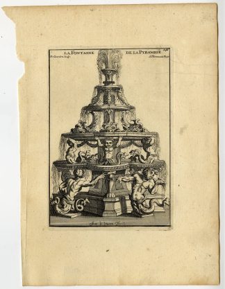 Antique Print-LA-FONTAINE-DE-LA-PYRAMIDE-PLATE-142-Thomassin-Girardon-1694-1724