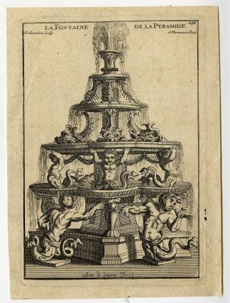 Antique Print-LA-FONTAINE-DE-LA-PYRAMIDE-PLATE-142-Thomassin-Girardon-1694-1724