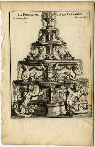 Antique Print-LA-FONTAINE-DE-LA-PYRAMIDE-PLATE-142-Thomassin-Girardon-1694-1724
