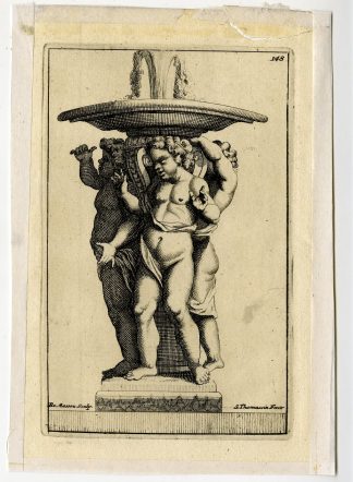 Antique Print-PUTTI-SUPPORTING-A-BASIN-PLATE-148-Thomassin-Massou-1694-1724
