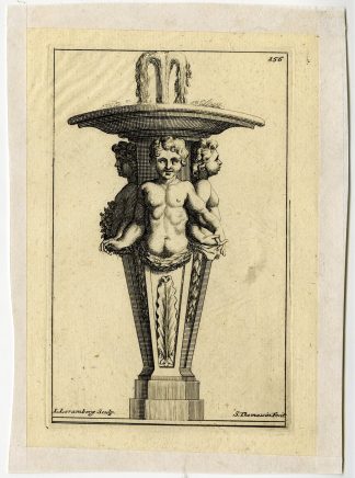 Antique Print-PUTTI-FOUNTAIN-VASE-PLATE-156-Thomassin-Lerambert-1694-1724