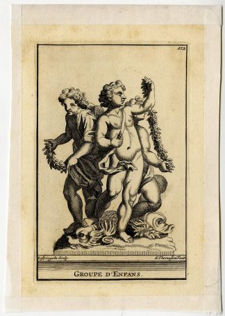 Antique Print-GROUPE-D ENFANS-CHILDREN-PLATE-172-Thomassin-Lespingola-1694-1724