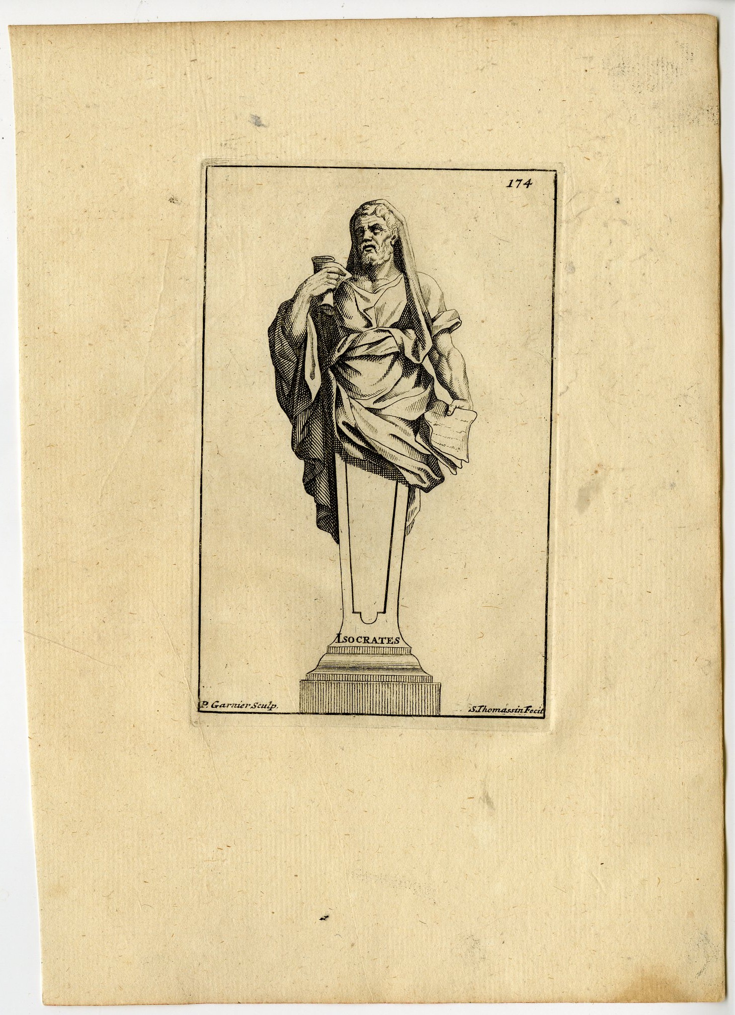 , Antique Print-ISOCRATES-PLATE-174-Thomassin-Granier-1694-1724, Pictura Antique Prints