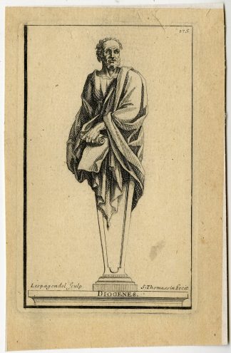 Antique Print-DIOGENES-PLATE-175-Thomassin-Lespagnandelle-1694-1724