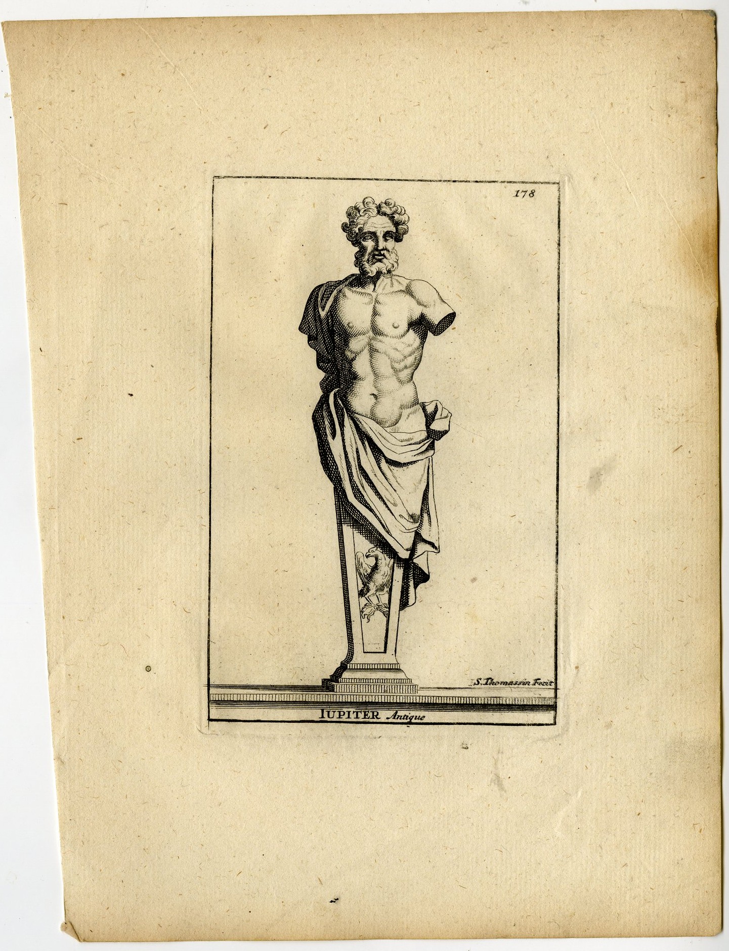 , Antique Print-JUPITER-ANTIQUE-PLATE-178-Thomassin-1694-1724, Pictura Antique Prints