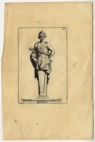 Antique Print-MINERVE-MINERVA-ATHENA-PLATE-180-Thomassin-Poussin-1694-1724