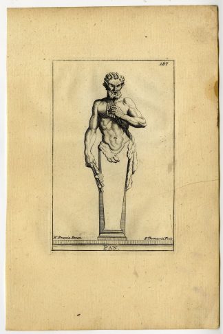 Antique Print-PAN-PLATE-187-Thomassin-Poussin-1694-1724