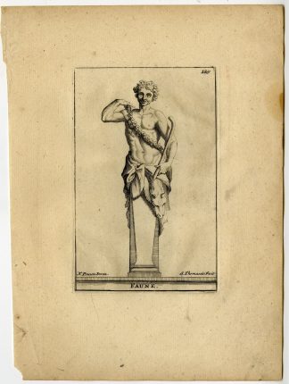 Antique Print-FAUNE-PLATE-188-Thomassin-Poussin-1694-1724