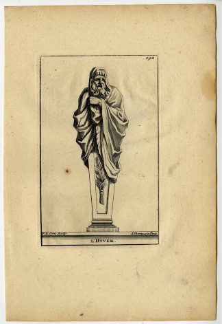 Antique Print-HYVER-WINTER-PLATE-193-Thomassin-Le Gros-1694-1724