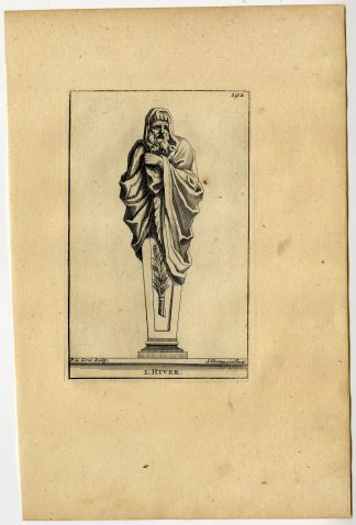 Antique Print-HYVER-WINTER-PLATE-192-Thomassin-Le Gros-1694-1724