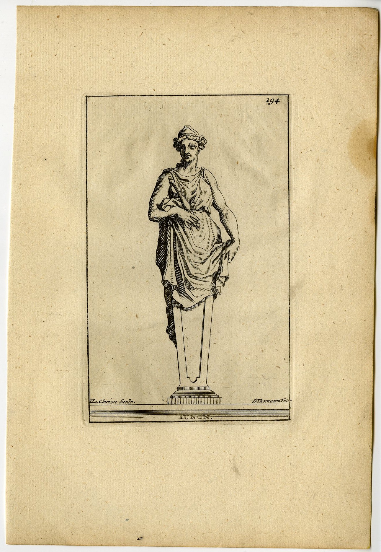 , Antique Print-JUNON-PLATE-194-Thomassin-Clerion-1694-1724, Pictura Antique Prints
