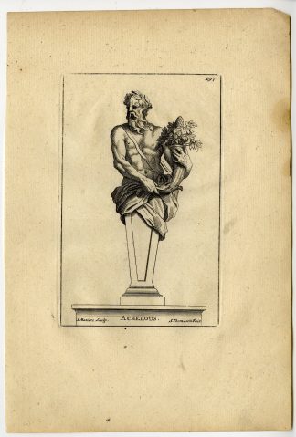 Antique Print-ACHELOUS-CORNUCOPIA-PLATE-198-Thomassin-Maziere-1694-1724