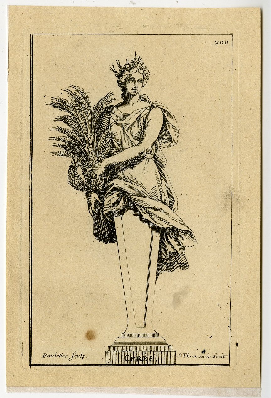 , Antique Print-CERES-PLATE-200-Thomassin-Poultier-1694-1724, Pictura Antique Prints