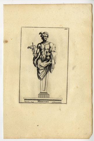 Antique Print-MERCURE-MERCURY-PLATE-201-Thomassin-Van Cleve-1694-1724