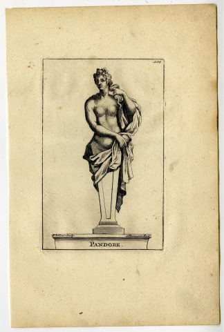 Antique Print-PANDORE-PANDORA-PLATE-204-Thomassin-Le Gros-1694-1724