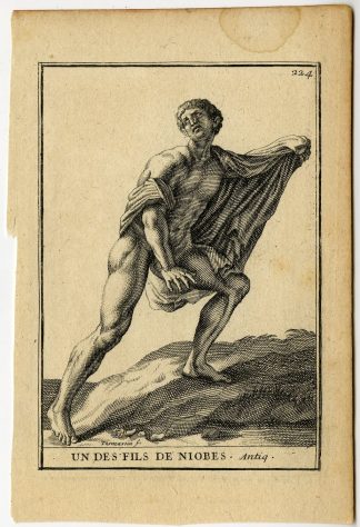 Antique Print-UN-DES-FILS-DE-NIOBES-PLATE-224-Thomassin-1694-1724