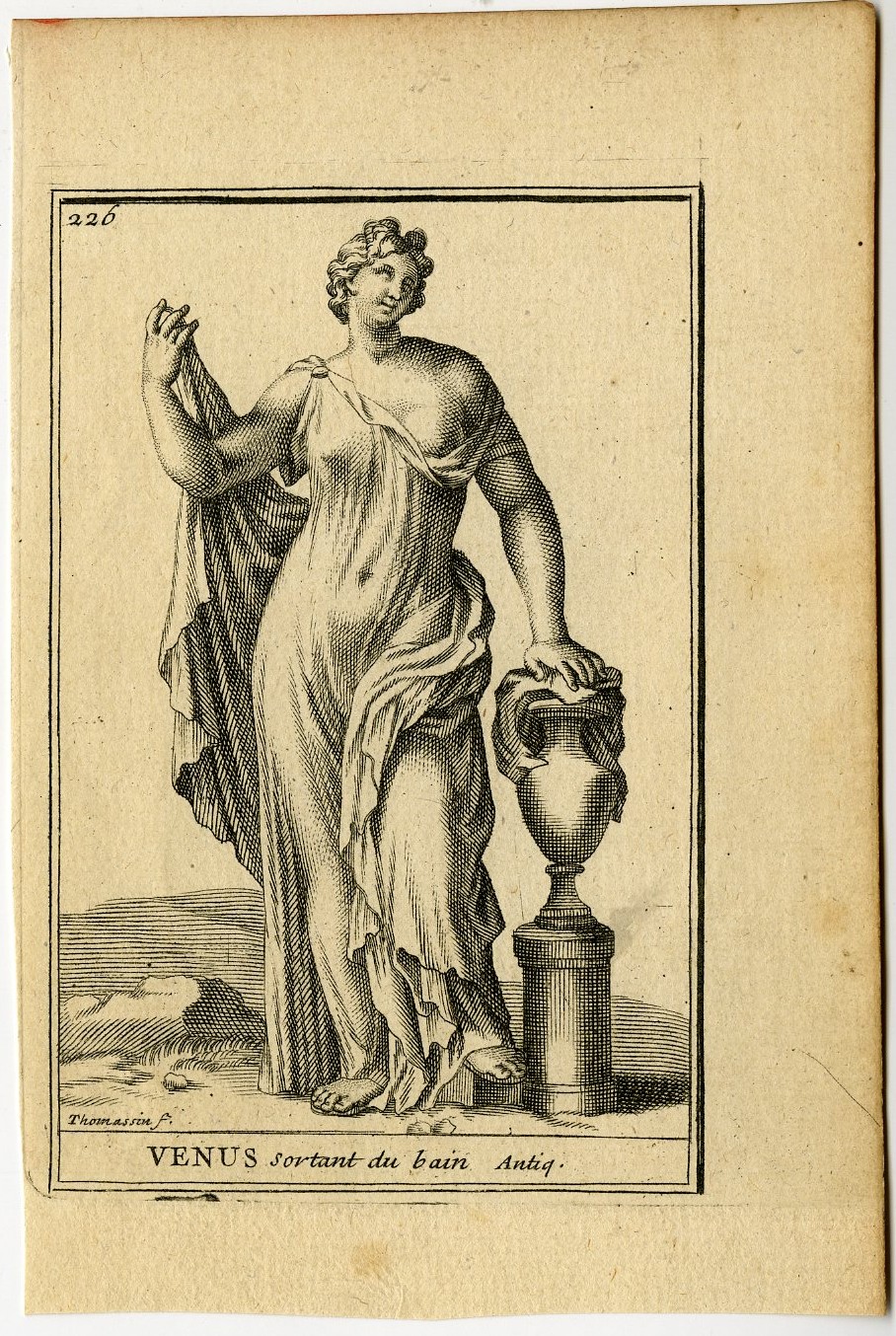 , Antique Print-VENUS-SORTANT-DU-BAIN-PLATE-226-Thomassin-1694-1724, Pictura Antique Prints