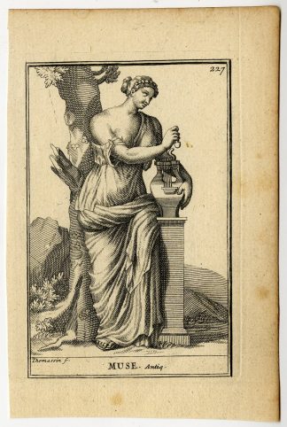 Antique Print-MUSE-HARP-PLATE-227-Thomassin-1694-1724