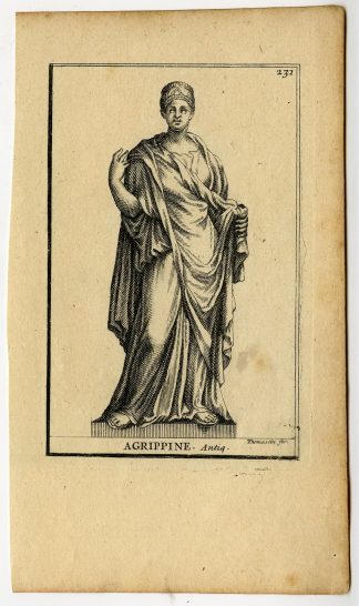 Antique Print-AGRIPPINE-PLATE-231-Thomassin-1694-1724