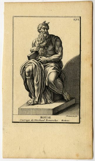 Antique Print-MOYSE-MOSES-PLATE-232-Thomassin-Michelangelo-1694-1724