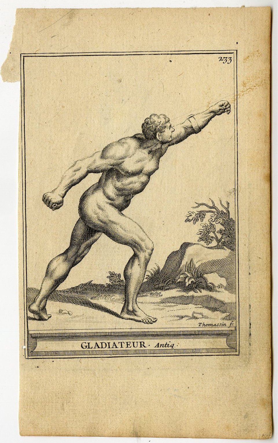 , Antique Print-GLADIATEUR-PLATE-233-Thomassin-1694-1724, Pictura Antique Prints