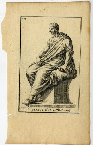 Antique Print-STATUT-DUN-CONSUL-PLATE-237-Thomassin-1694-1724