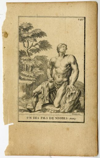 Antique Print-UN-DES-FILS-DE-NIOBES-PLATE-240-Thomassin-1694-1724