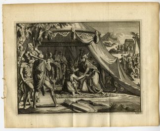 Antique Print-MELIQUE TOCAN PUNISHED BY MUJATE CHAN-Goeree-Van der Aa-1706