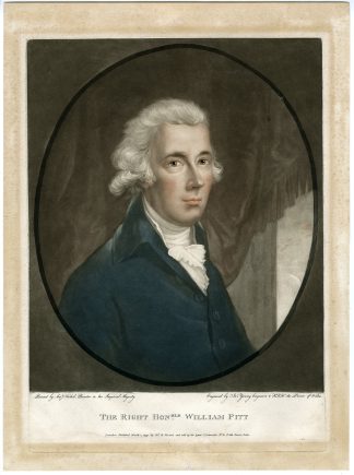 Antique Master Print-PORTRAIT OF WILLIAM PITT THE YOUNGER-Young-Hickel-1797