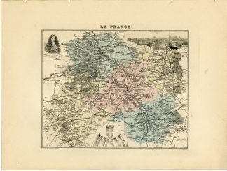 Antique Map-MARNE-FRANCE-Lecocq-Barbier-Walter-Migeon-Bizet-1890