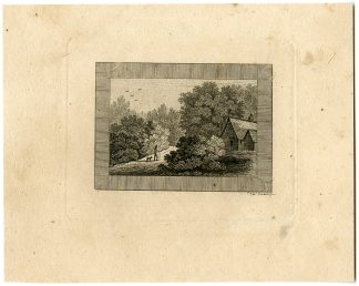 Antique Master Print-COTTAGE-DOG-Vivares-Berthoud-1820