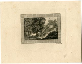 Antique Master Print-WOODED-HOUSES-Vivares-Berthoud-1820
