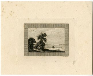 Antique Master Print-RURAL-RIVERSIDE-SCENE-Vivares-Berthoud-1820