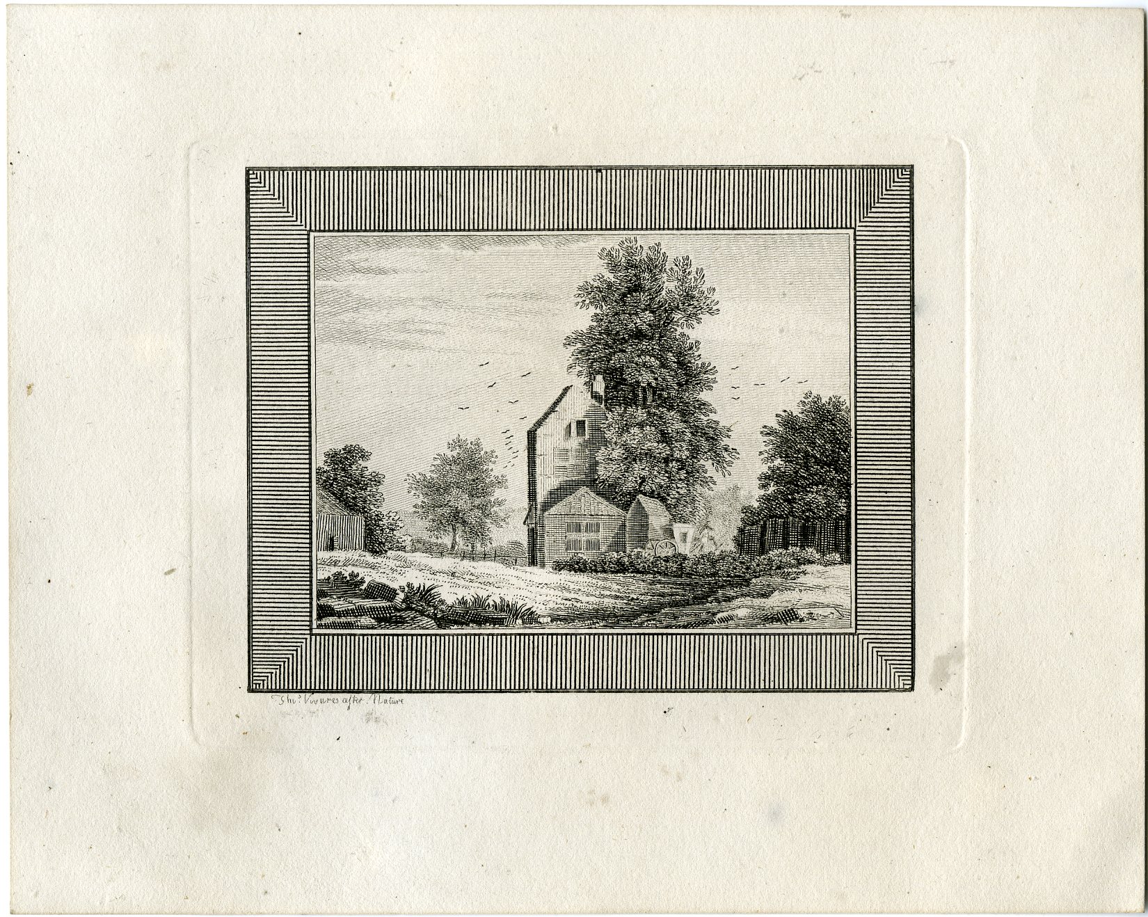 , Antique Master Print-LANDSCAPE-COUNTRY-HOUSE-Vivares-Berthoud-1820, Pictura Antique Prints