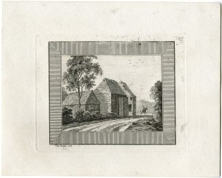 Antique Master Print-RUSTIC-BARN-RIDER-Vivares-Berthoud-1820