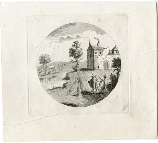 Antique Master Print-CIRCULAR-DONKEY-FORTRESS-RIVER-VIEW-Berthoud-1820