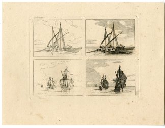 Antique Master Print-MARITIME SCENES-GALLEYS-SAILING SHIPS-Berthoud-1820