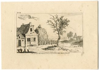Antique Master Print-RUSTIC FARM SCENE-HAYSTACK-Vivares-Berthoud-1820