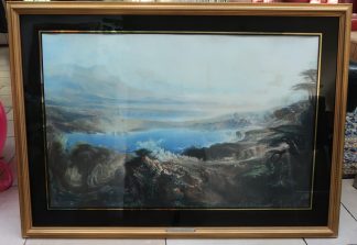 Antique Master Print-APOCALYPTIC LANDSCAPE-PLAINS OF HEAVEN-Mottram-Martin-1857