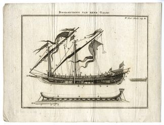 Antique Print-GALLEY-SHIP-CROSS-SECTION-NAUTICAL-PL.V.269.A.-Pluche-1799