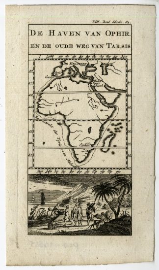 Antique Map-ANCIENT-MAP-OPHIR-TARSIS-TRADE-ROUTE-AFRICA-PL.VII.62.-Pluche-1799