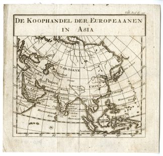 Antique Map-EUROPEAN TRADE IN ASIA-PL.VIII.221.-Pluche-1799
