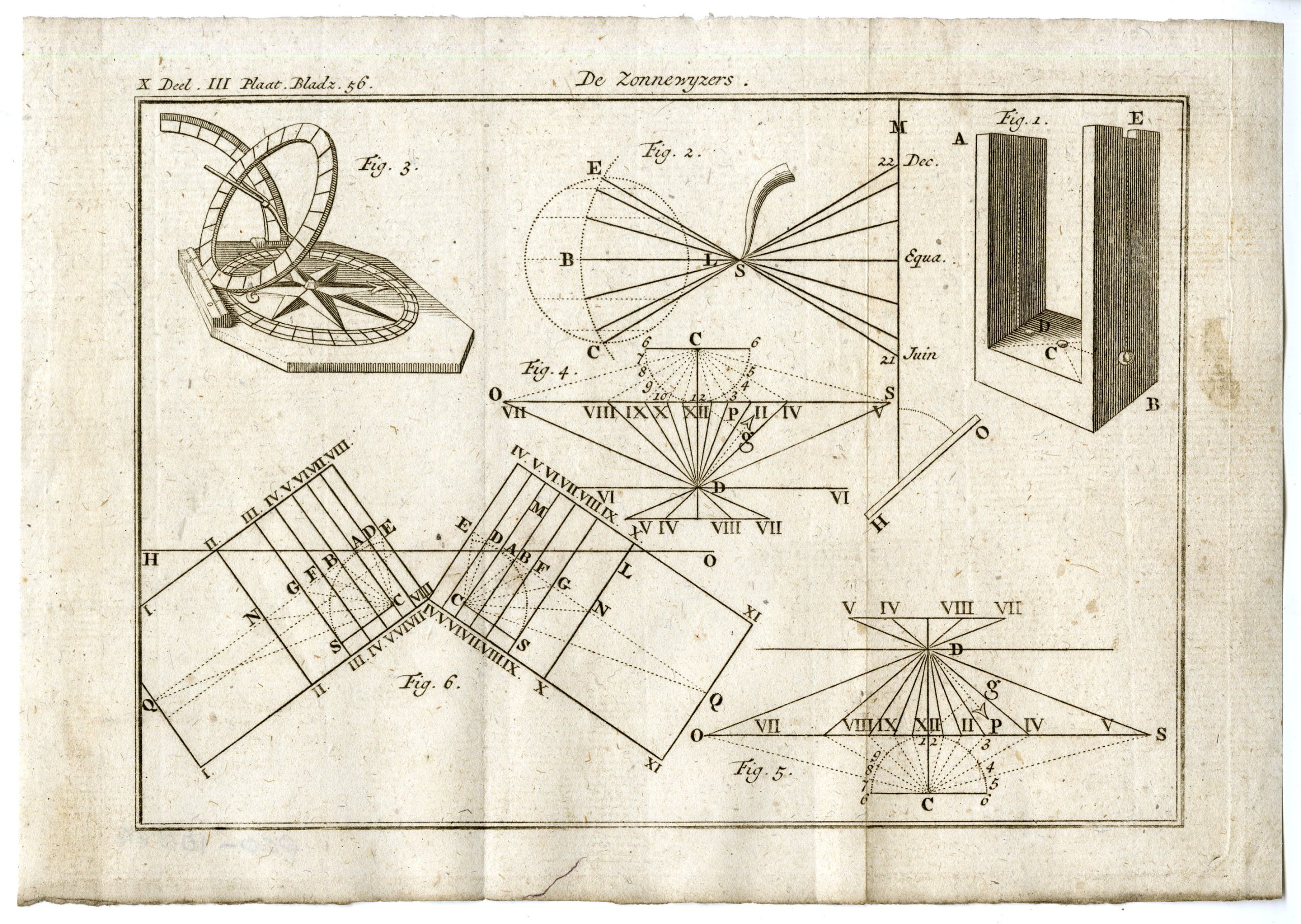 , 2-Antique Prints-ASTRONOMICAL INSTRUMENTS-TIME-SUN DIAL-PL.X.-Pluche-1799, Pictura Antique Prints