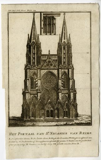 Antique Print-PORTAL OF ST. NICASIUS-REIMS CATHEDRAL-PL.XIV.XXX.-Pluche-1799