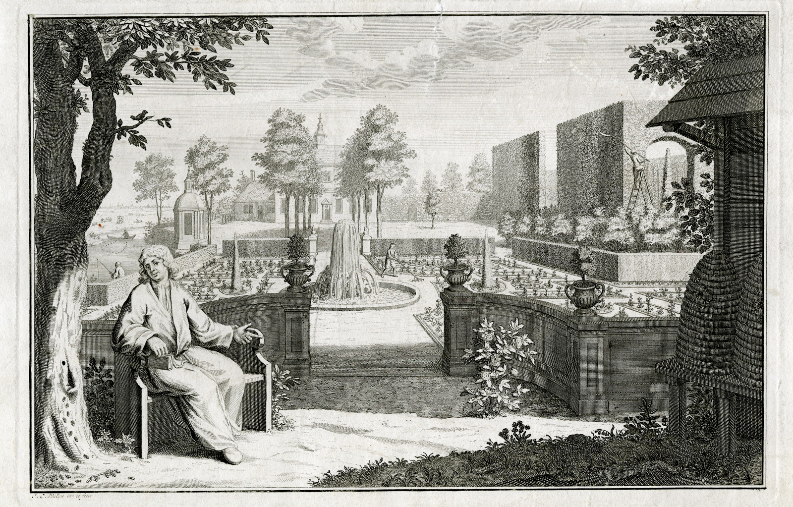 , Antique Master Print-CHRISTIAN THOUGHTS-RURAL ESTATE-BROADSIDE-Philips-1736-1775, Pictura Antique Prints